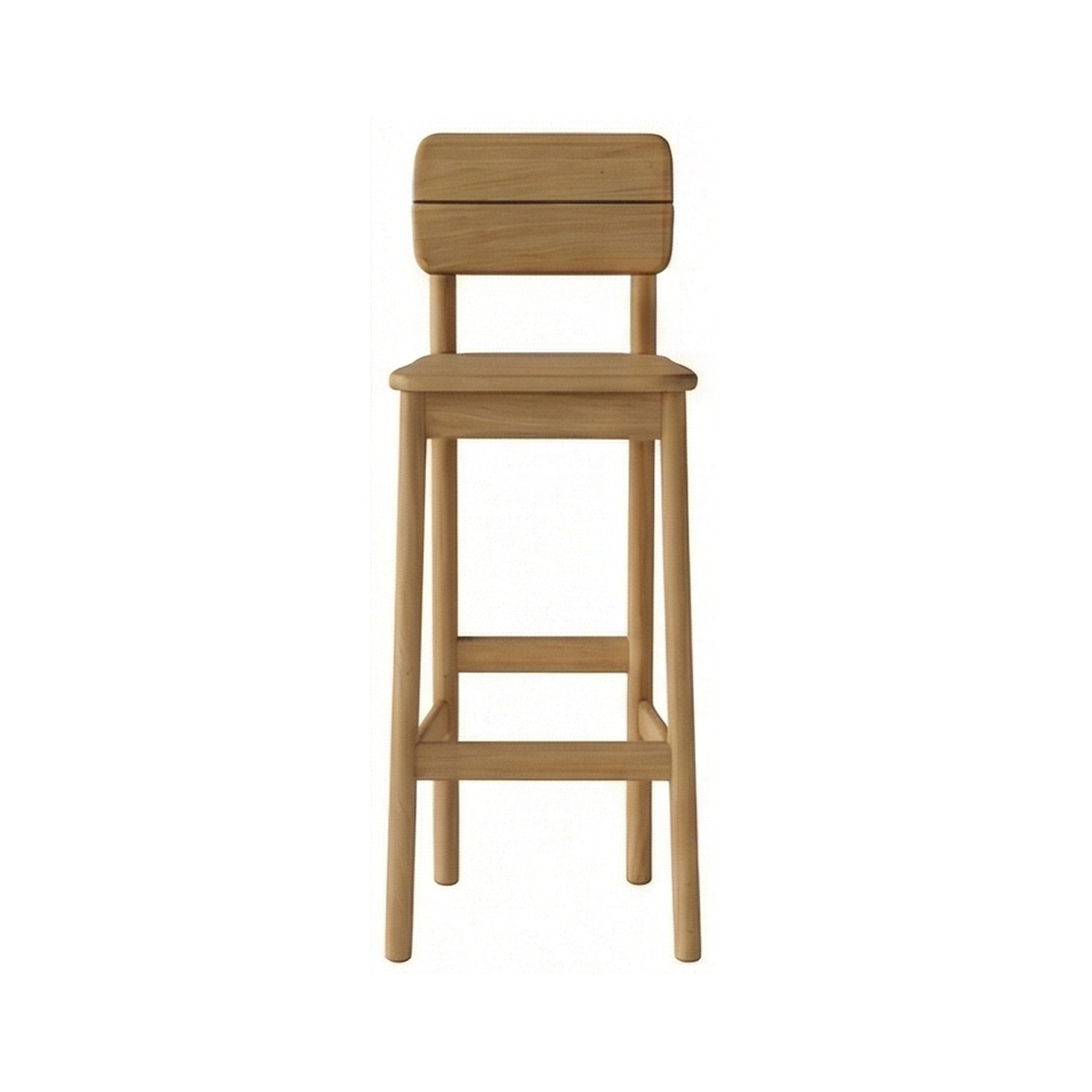 Bastien Armless Teak Outdoor Bar Stool