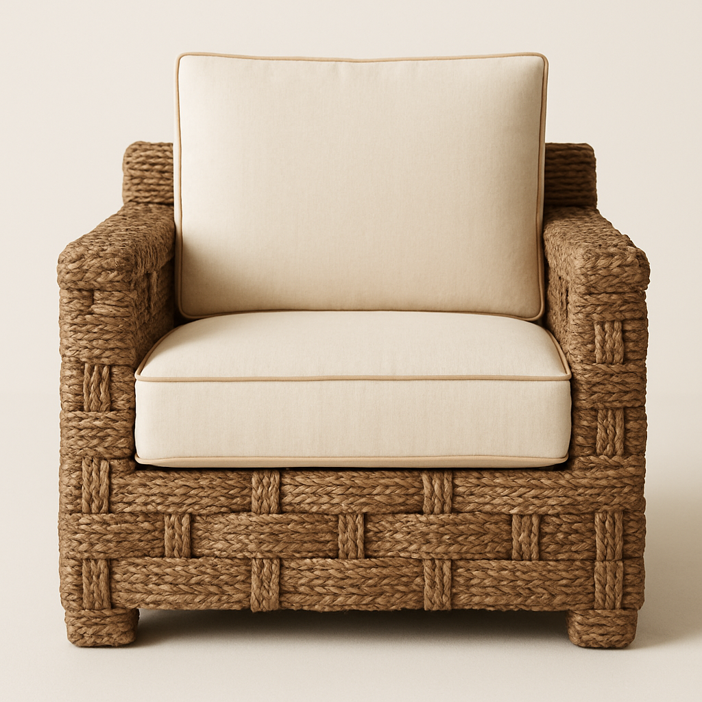 Baxter Rattan Woven Accent Chair