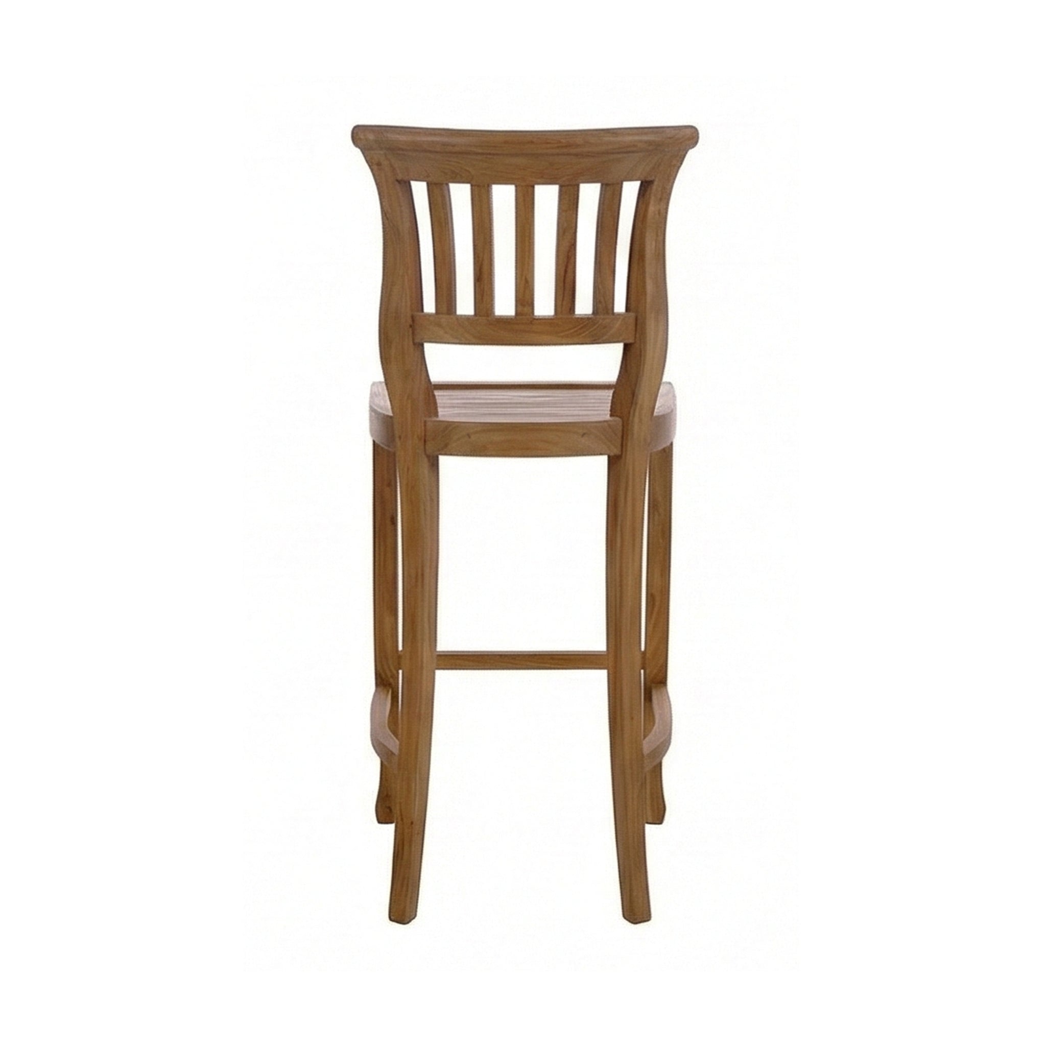 Benoit Armless Teak Outdoor Bar Stool