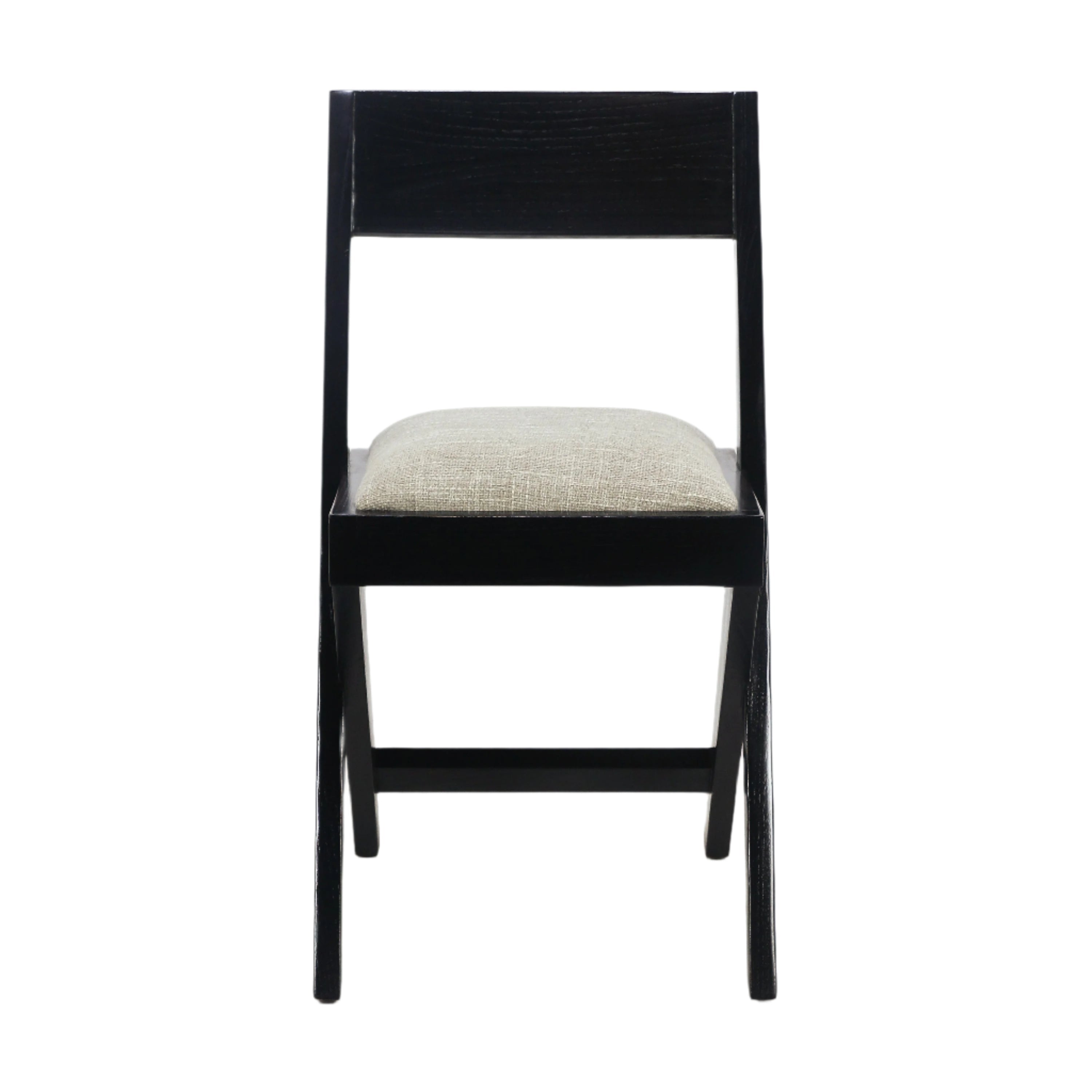 Black Jeanneret Inspired Library / Dining Chair - NUEMA