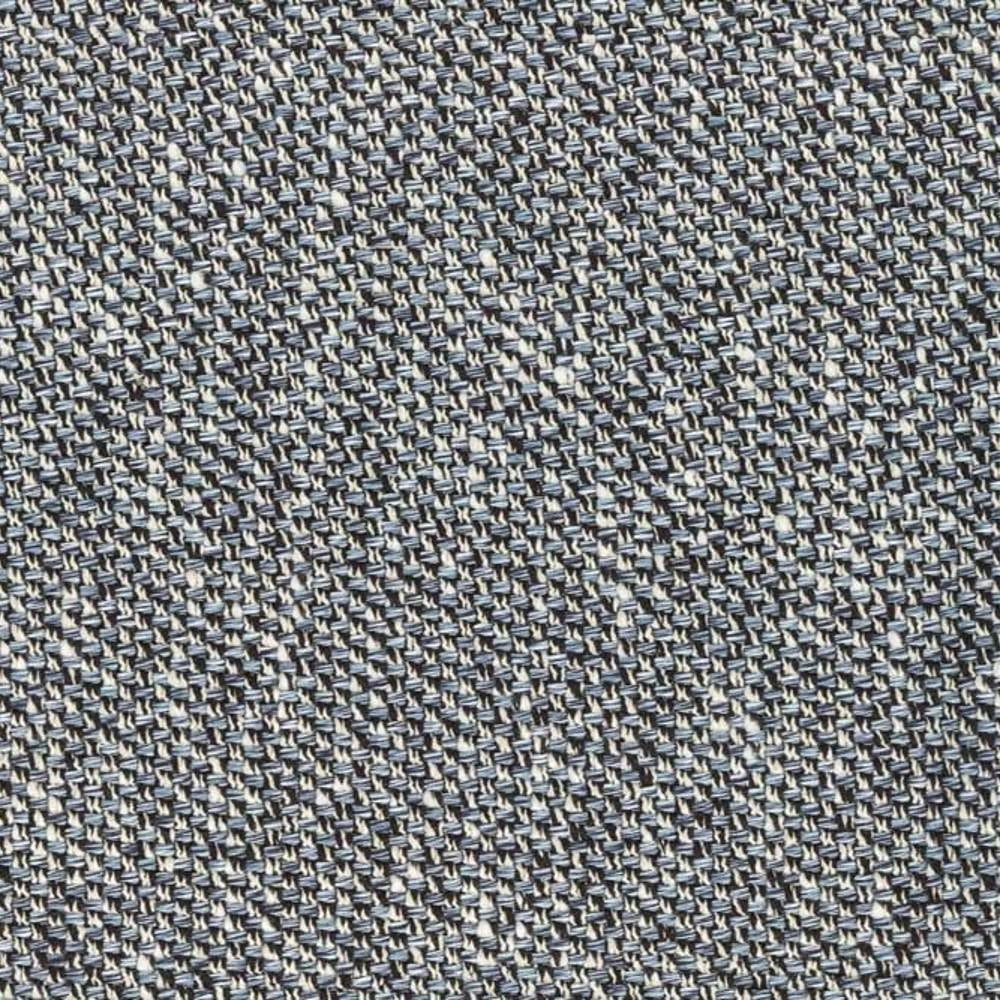 Close-up of beige and gray woven upholstery fabric showing a textured basket-weave pattern, 25% cotton/75% polyester blend for sofa and indoor use.