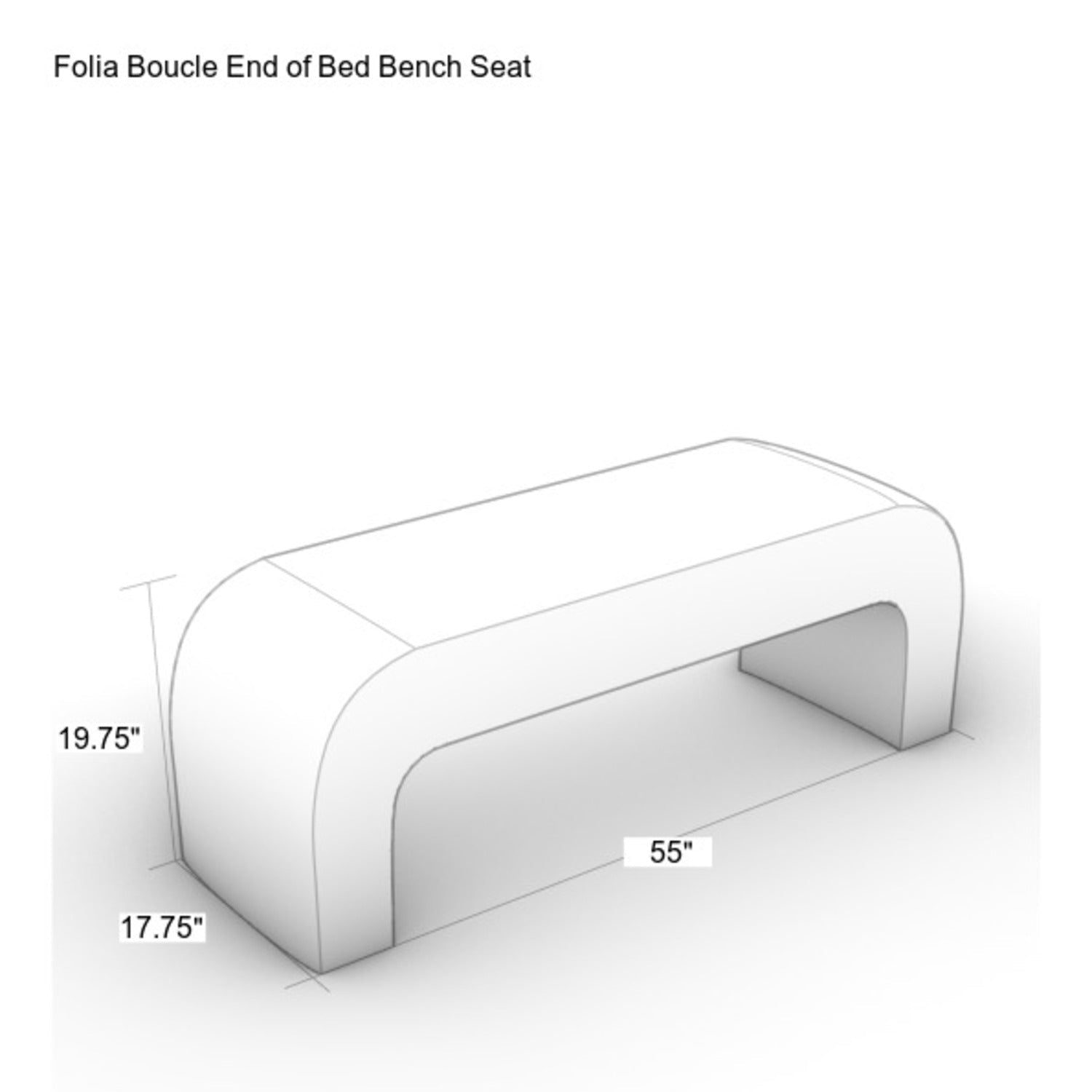 Folia Boucle End of Bed Bench Seat - NUEMA