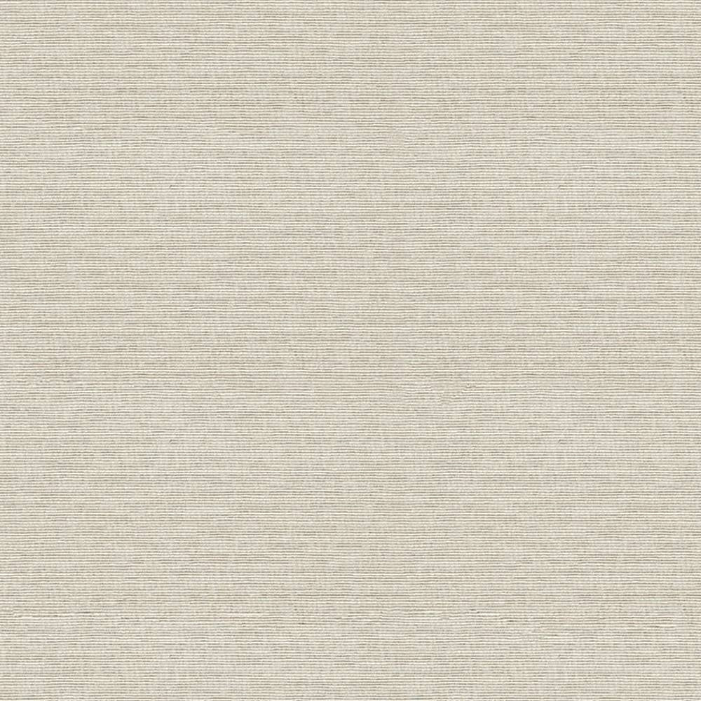 Close-up of beige-cream 100% polyester upholstery fabric showing a subtle horizontal ribbed weave, neutral tone ideal for sofas and indoor upholstery.