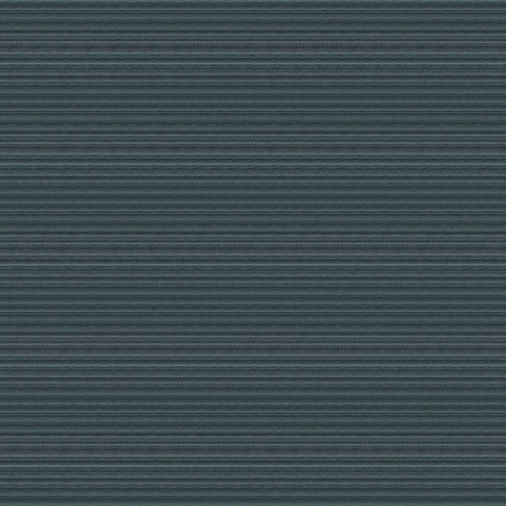 Close-up swatch of dark teal ribbed 100% polyester upholstery fabric showing fine horizontal texture, modern/contemporary look suitable for sofas.