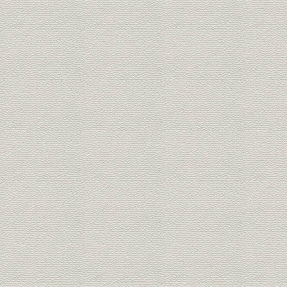 Close-up of neutral white upholstery fabric with a subtle wavy texture and fine weave; 27% cotton, 73% polyester blend shown for sofa upholstery.
