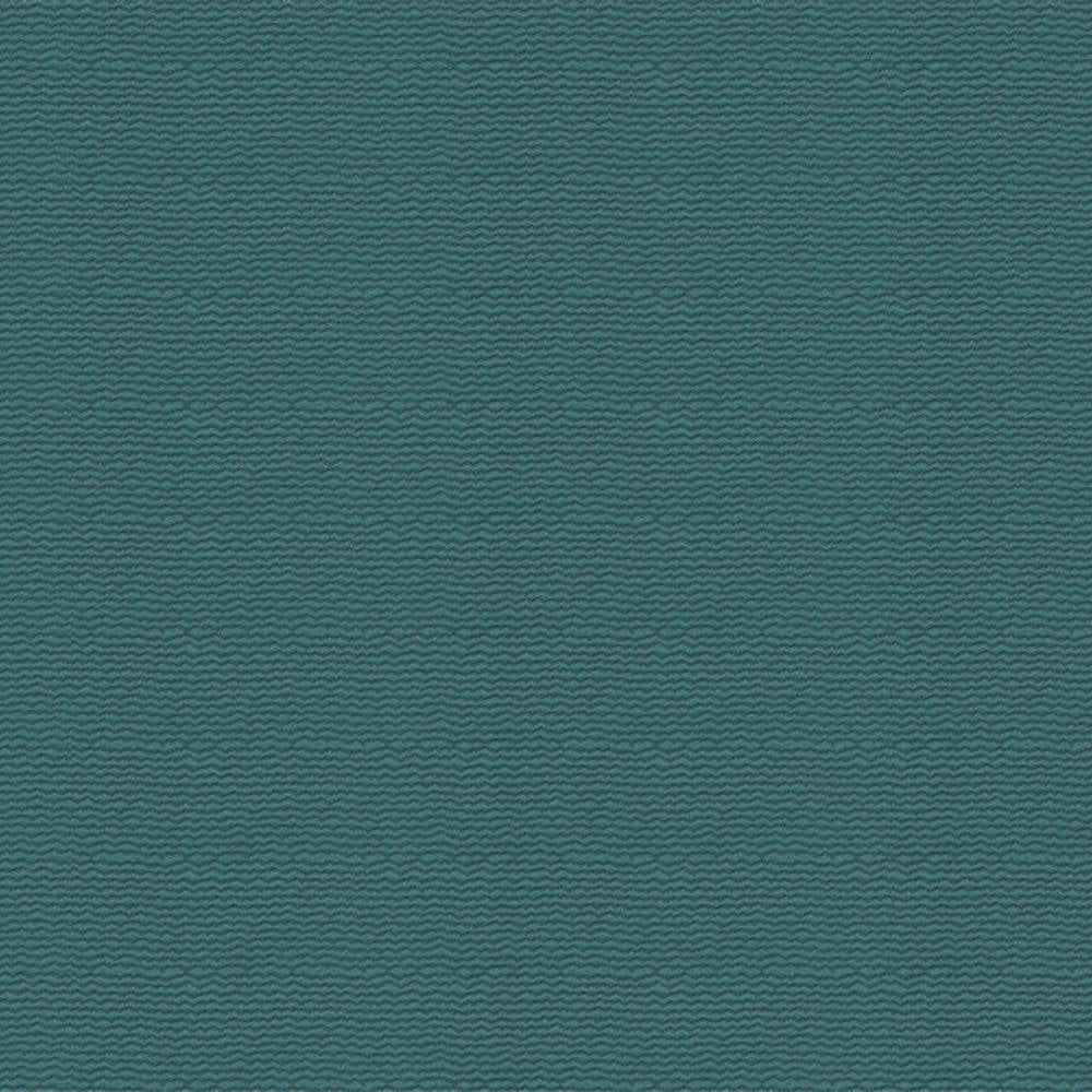 Close-up of teal cotton-polyester upholstery fabric showing a fine wavy textured weave; 27% cotton, 73% polyester, 3.25 x 1.5 inch pattern repeat, suitable for sofas.
