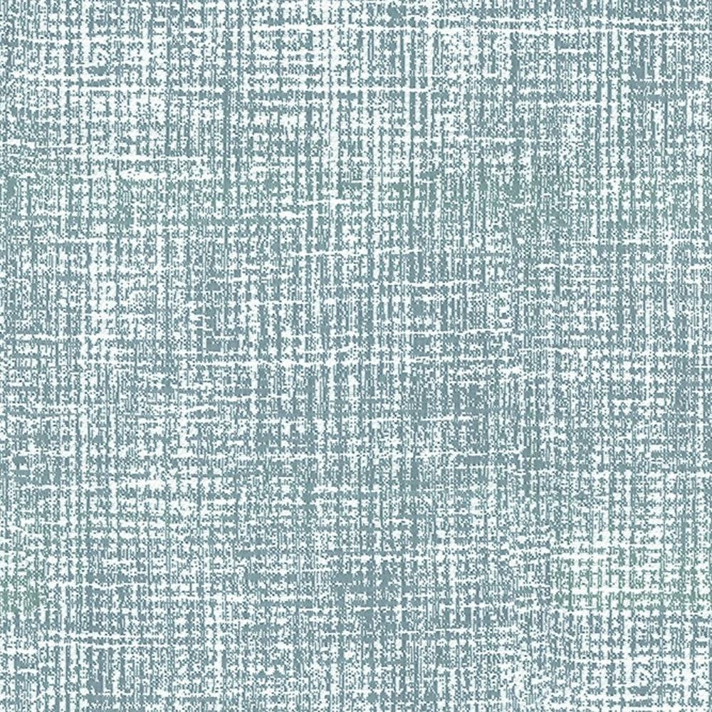 Close-up of light teal-gray crosshatch upholstery fabric on a white ground, showing a fine woven-like textured pattern; 100% polyester suitable for contemporary sofas.