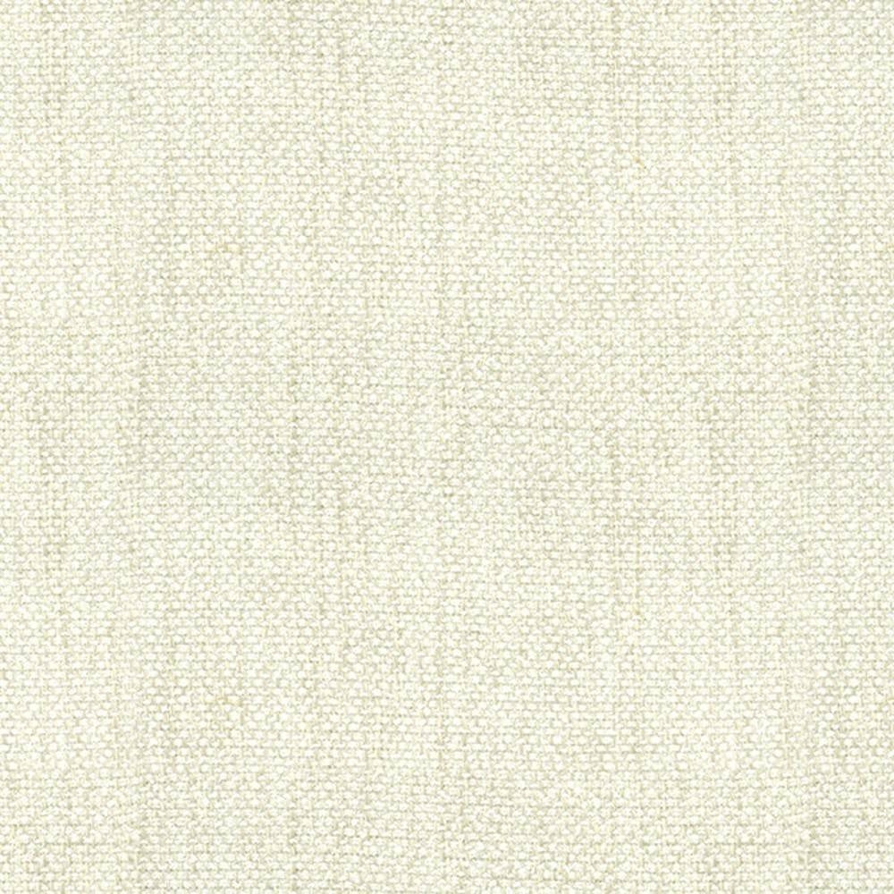 Close-up of an ivory cream woven upholstery fabric swatch in 100% polyester, showing a fine textured basketweave ideal for sofa upholstery.