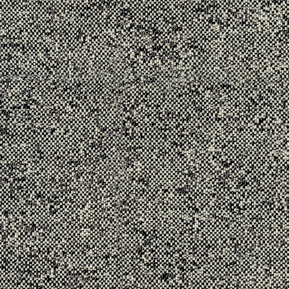 Close-up of beige and black woven upholstery fabric showing a tight checkerboard texture; 100% polyester suitable for contemporary sofas and neutral indoor upholstery.