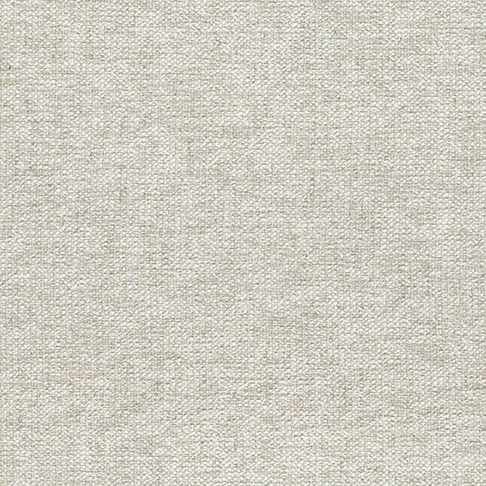 Close-up of a neutral light-beige linen-blend upholstery fabric swatch with subtle woven texture; 38% polyester, 50% viscose, 12% linen, designed for contemporary sofas.