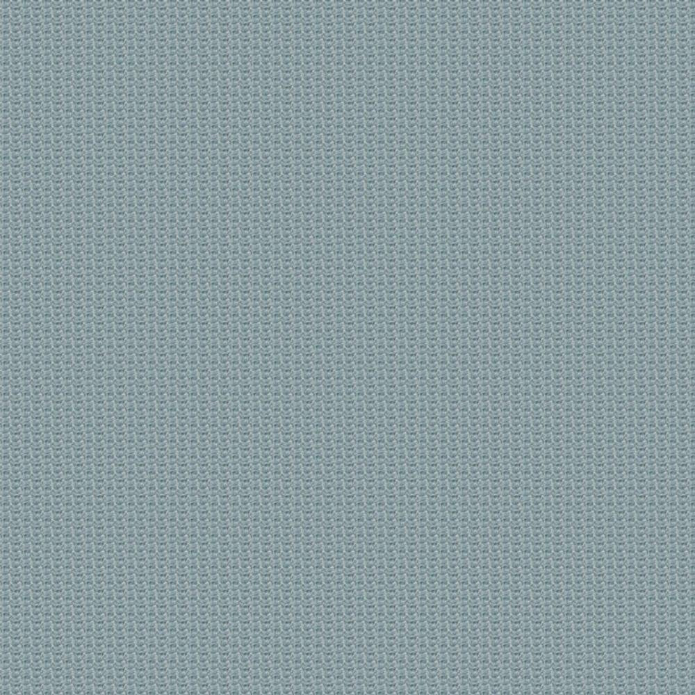 Close-up of light gray-green woven upholstery fabric showing a small textured waffle weave; 100% polyester for indoor sofas.