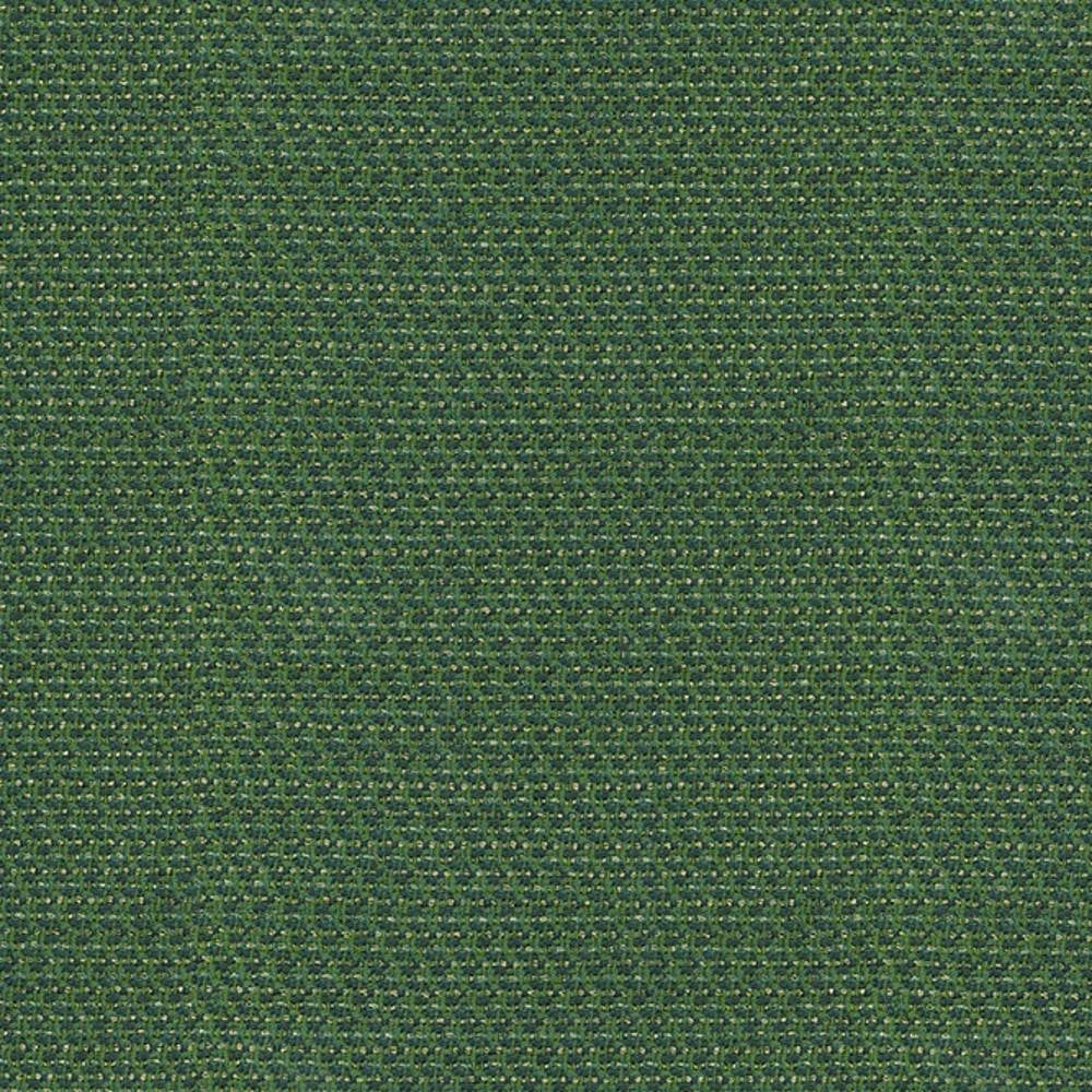 Close-up of green woven 100% polyester upholstery fabric showing a tight, textured weave ideal for indoor sofa applications.