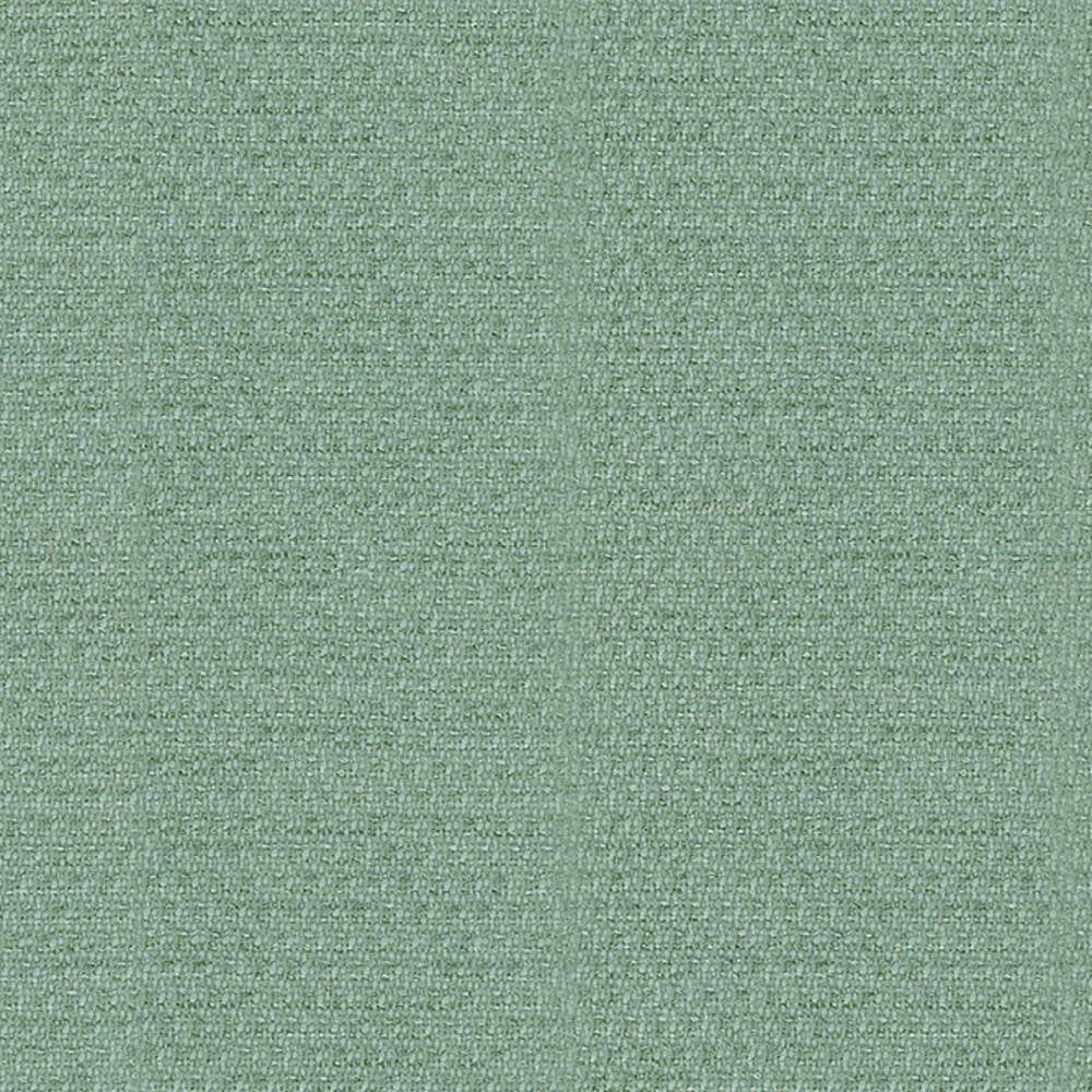Close-up swatch of muted sage green woven upholstery fabric, 100% polyester, showing a tight, uniform texture suitable for indoor sofas and seating.