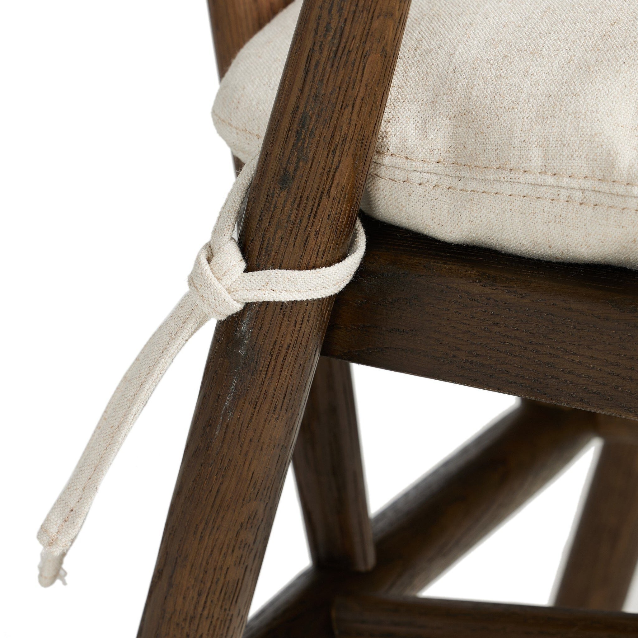 Harmonie Dining Chair with Cushioned Seat and C-Back in Rope