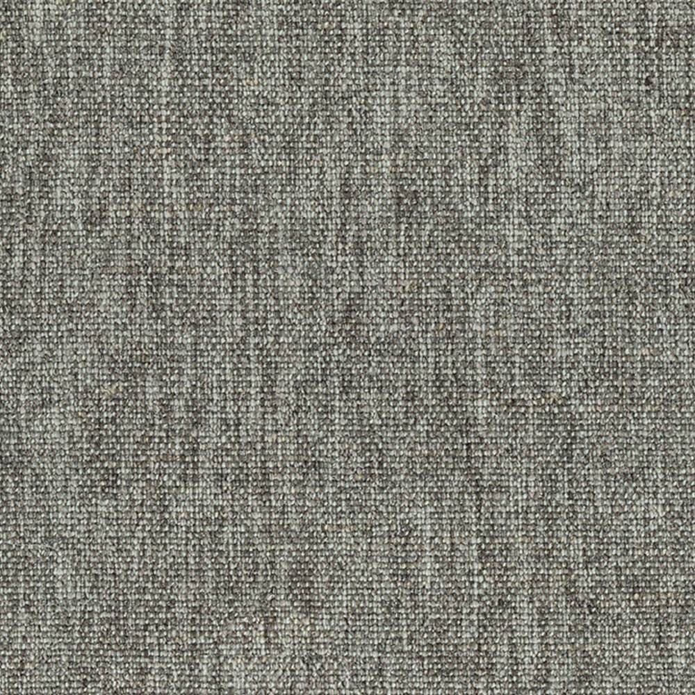 Close-up of neutral beige woven upholstery fabric, a linen-blend (5% linen, 10% rayon, 35% acrylic, 50% polyester) showing a tight textured weave suitable for indoor sofas.