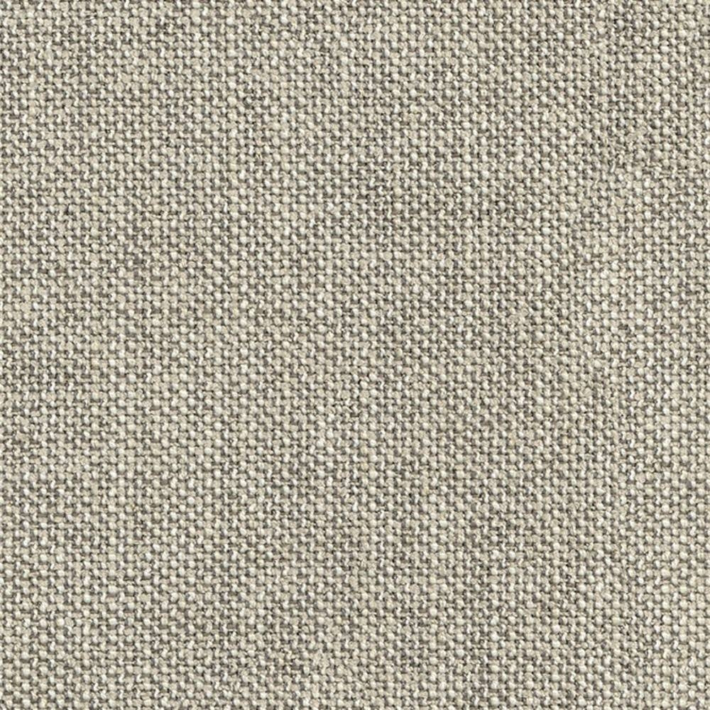 Close-up of a neutral beige woven upholstery fabric swatch showing a textured basketweave appearance, ideal for contemporary and modern sofas; composition includes cotton, rayon, wool, acrylic and triacetate.