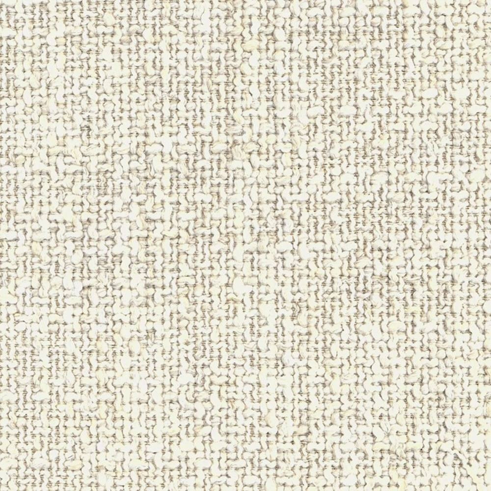 Close-up of cream linen-blend upholstery fabric showing a looped bouclé texture with subtle beige flecks, ideal for neutral indoor sofa upholstery.