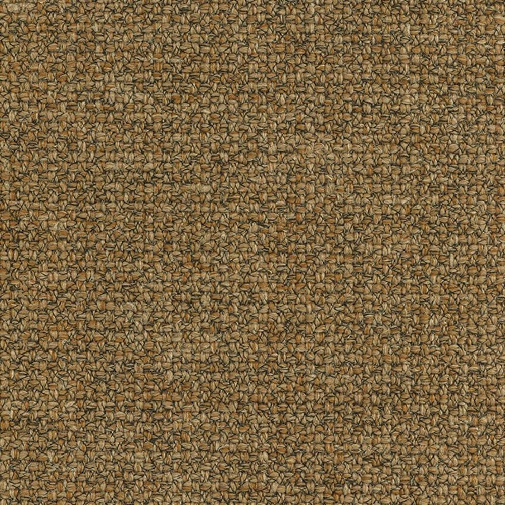 Close-up of textured beige woven upholstery fabric in a 13% linen, 45% acrylic and 42% polyester blend showing a tight, durable looped weave ideal for sofas and heavy-duty indoor use.