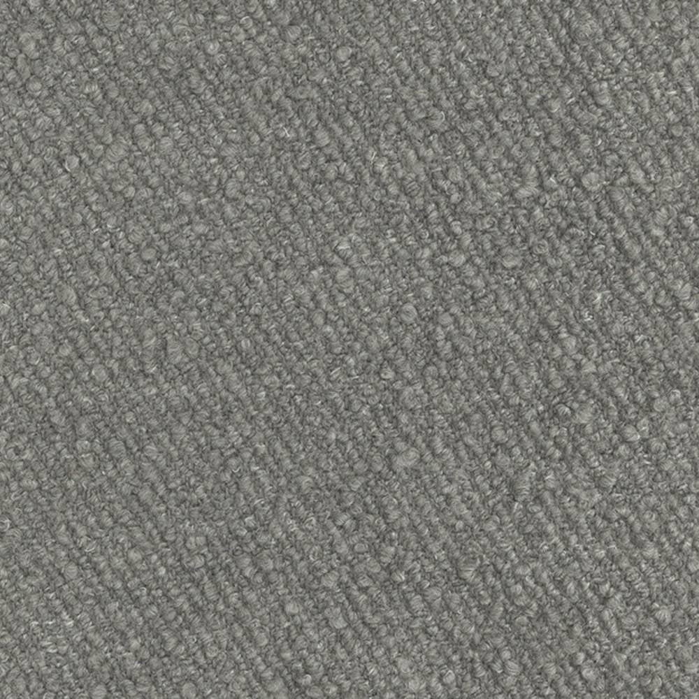 Close-up of cream boucle upholstery fabric showing dense looped woven texture in a neutral cream tone, ideal for sofas; durable blend of wool, linen, viscose, acrylic and polyester.