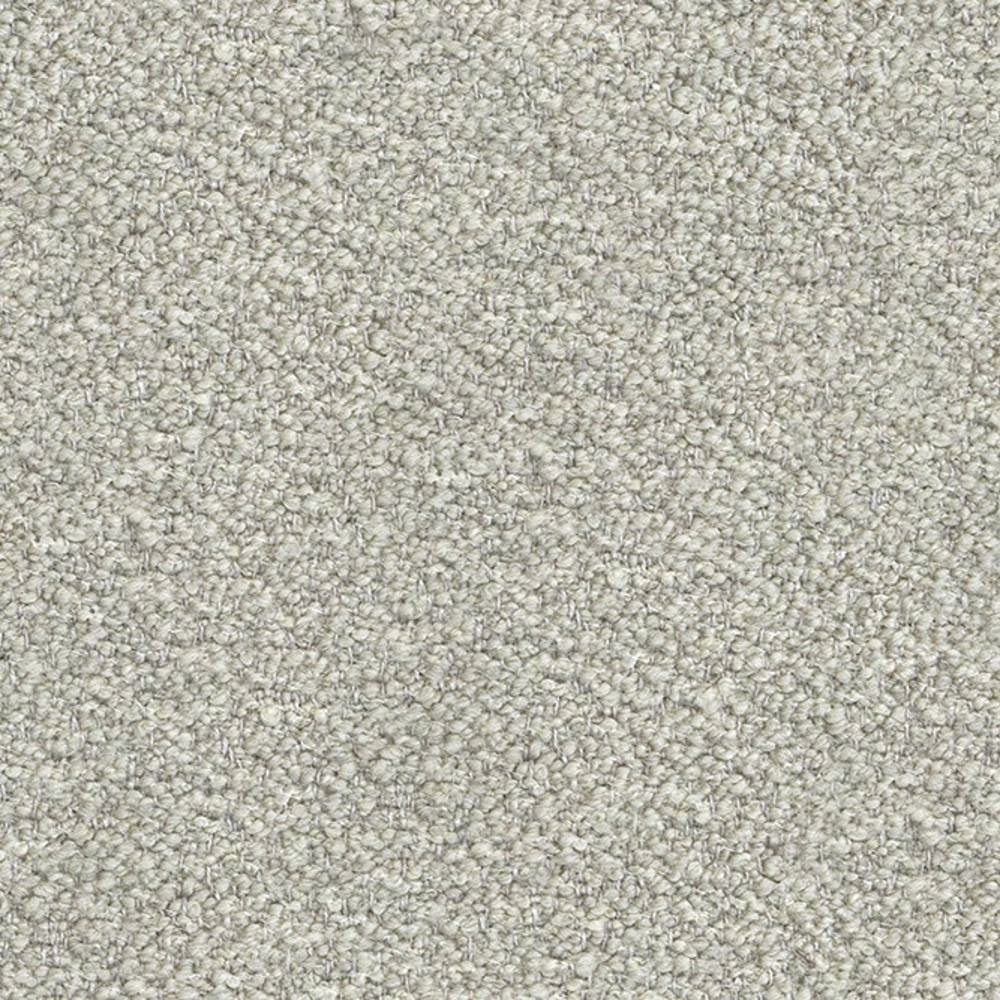 Close-up of a cream boucle upholstery fabric swatch showing soft looped texture in a 10% wool, 12% linen, 19% viscose, 19% acrylic and 40% polyester blend, ideal for sofas.