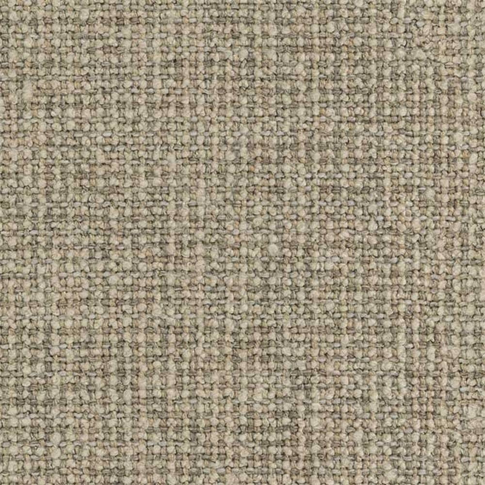 Close-up of beige woven upholstery fabric showing a textured looped weave; contemporary sofa fabric blend of 8% wool, 10% linen, 35% acrylic and 47% polyester.
