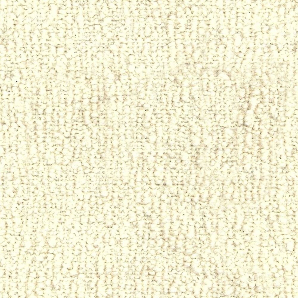 Close-up of cream-beige boucle upholstery fabric showing textured looped fibers in a 30% wool, 46% acrylic, 24% polyester blend, ideal for contemporary sofa and office seating.