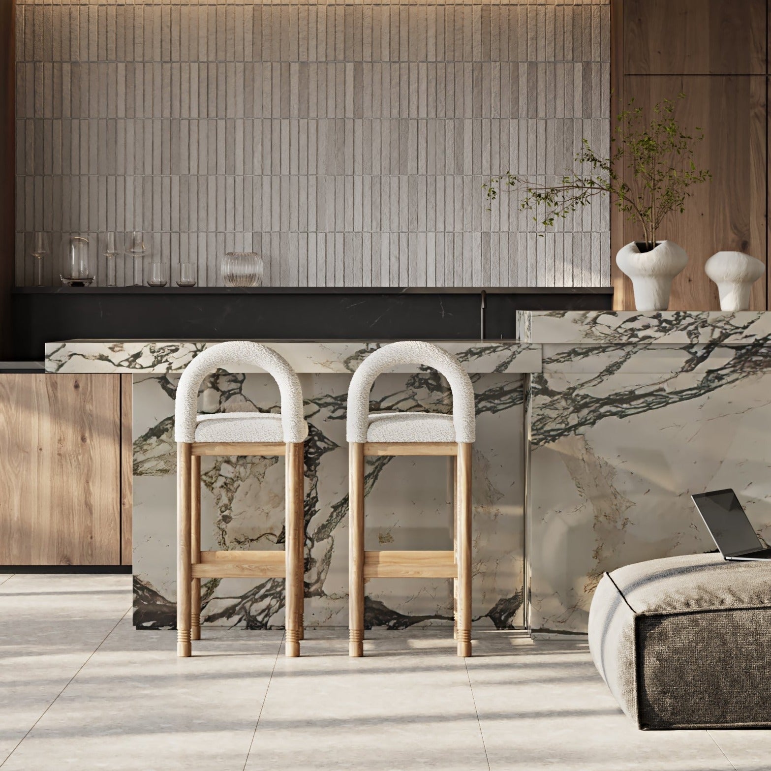 Boucle Counter Stools - NUEMA