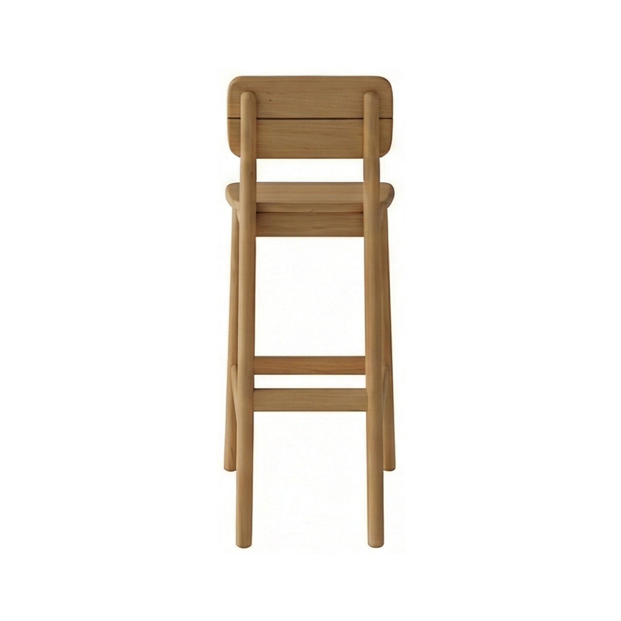 Bastien Armless Teak Outdoor Bar Stool