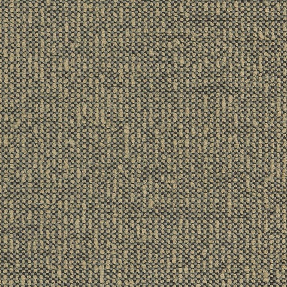 Close-up of beige and gray basket-weave upholstery fabric showing textured 100% polyester heavy-duty weave, ideal for indoor sofas and other neutral upholstery applications.