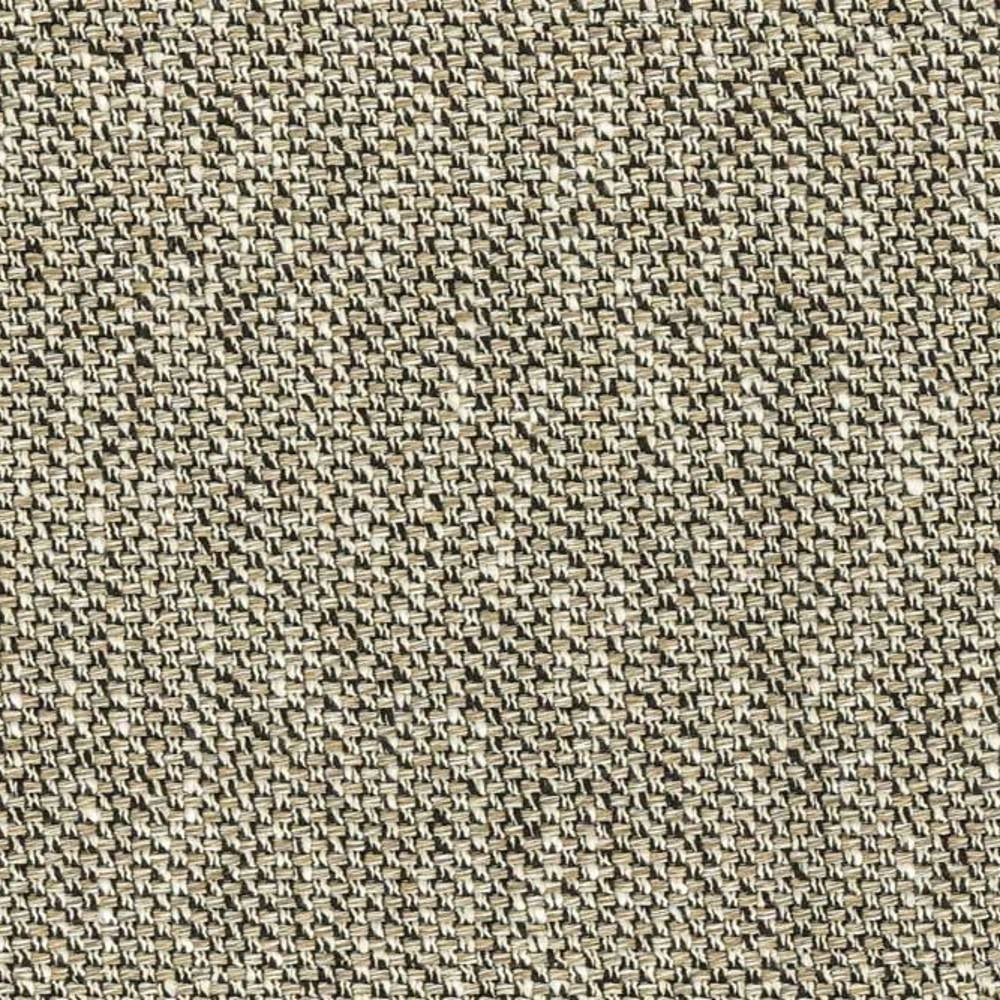 Close-up of neutral beige woven upholstery fabric showing a textured basket-weave pattern, 25% cotton and 75% polyester blend suitable for sofa upholstery.