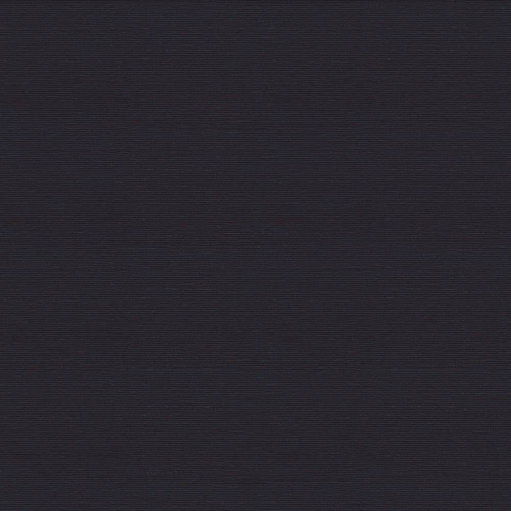 Close-up of dark neutral upholstery fabric with subtle horizontal ribbed texture, 100% polyester, shown for indoor sofa use.