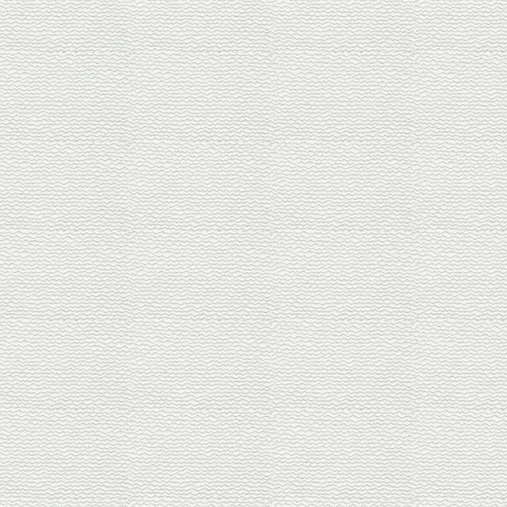 Close-up of neutral white upholstery fabric in a 27% cotton, 73% polyester blend showing a subtle repeating wavy texture, ideal for sofas; pattern repeat about 3.25 x 1.5 inches.