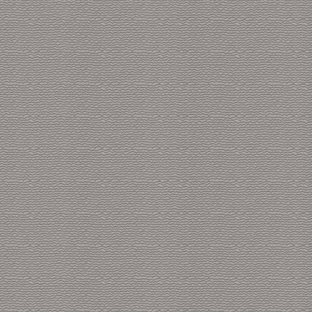 Close-up of neutral light-gray upholstery fabric showing a fine horizontal wavy texture; 27% cotton, 73% polyester blend suitable for sofas.