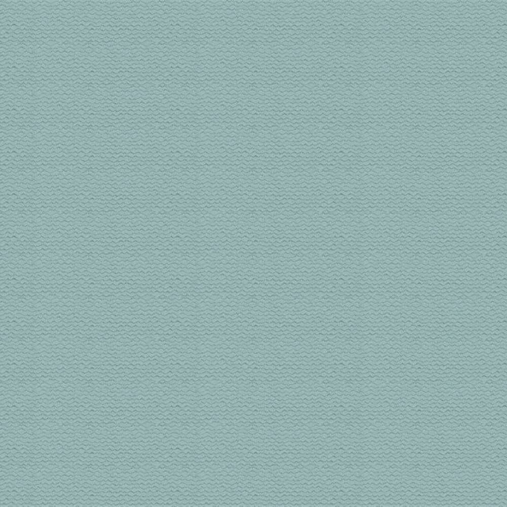 Close-up of light aqua textured upholstery fabric showing a subtle wavy woven pattern; 27% cotton and 73% polyester, ideal for indoor sofa upholstery.