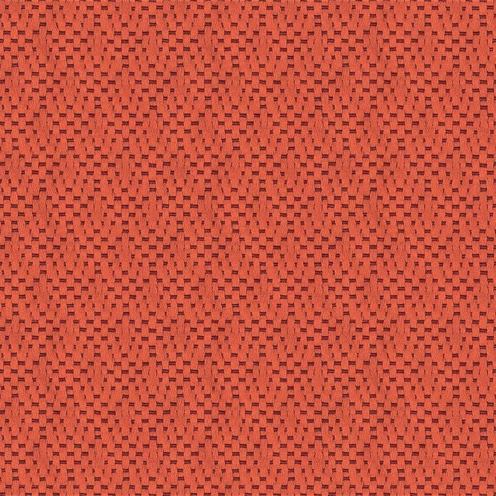 Burnt orange woven upholstery fabric with a small basketweave texture, shown in close-up; 30% cotton and 70% polyester composition suitable for contemporary sofa use.