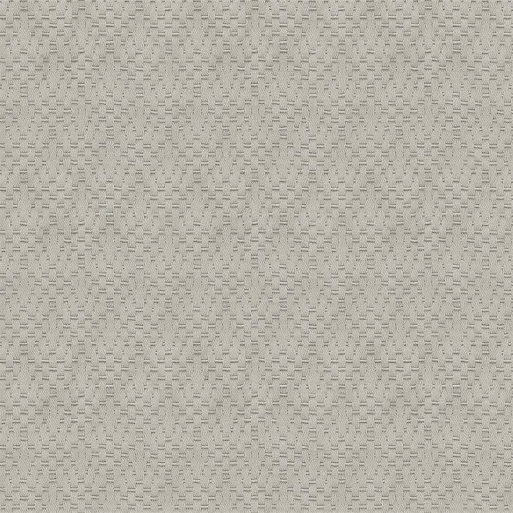 Close-up of a light beige neutral woven upholstery fabric showing a small staggered rectangular basket-weave texture; 30% cotton, 70% polyester, ideal for contemporary sofas.