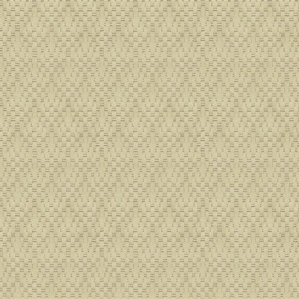 Close-up of neutral beige contemporary upholstery fabric for sofas showing a small geometric woven texture; 30% cotton and 70% polyester construction with a subtle check-like pattern.