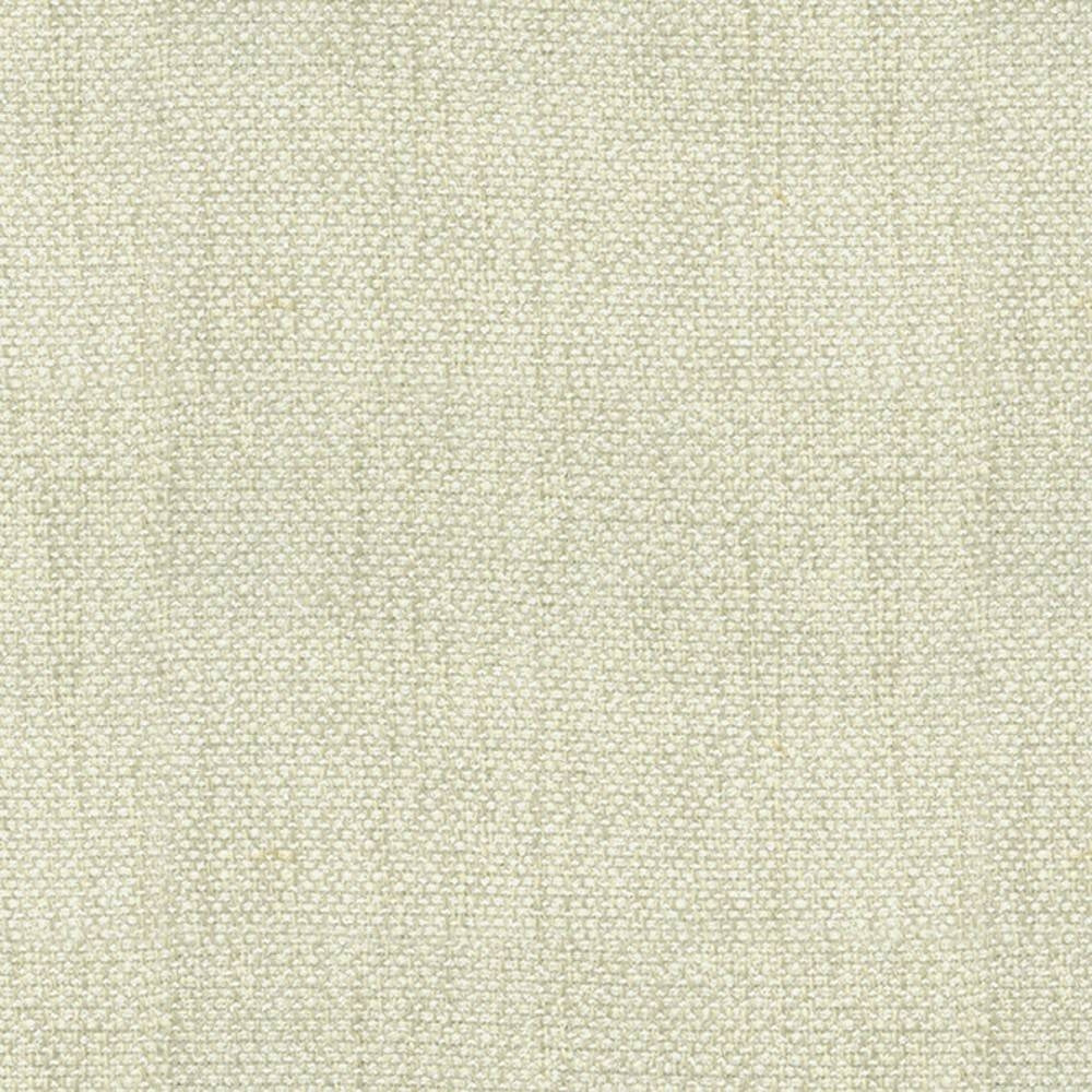 Close-up of light ivory 100% polyester upholstery fabric showing a tight woven texture and subtle slub, photographed for sofa upholstery samples.