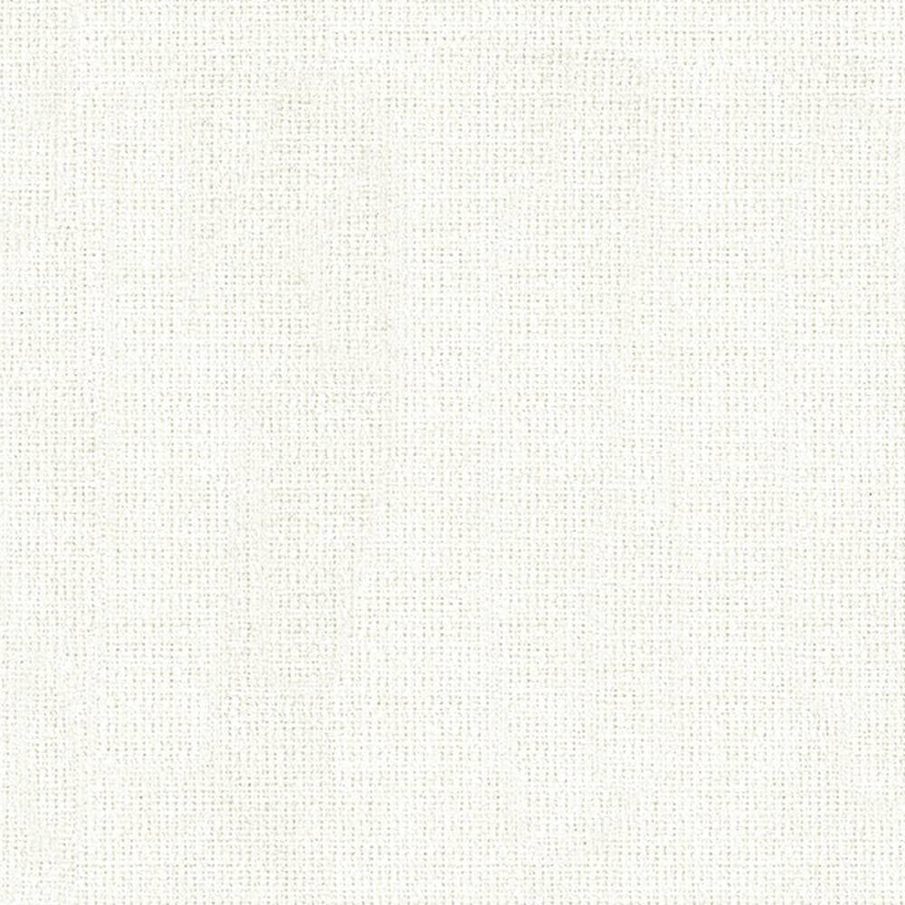 Close-up of off-white 100% polyester upholstery fabric showing a subtle woven, linen-like texture ideal for sofas and soft seating.