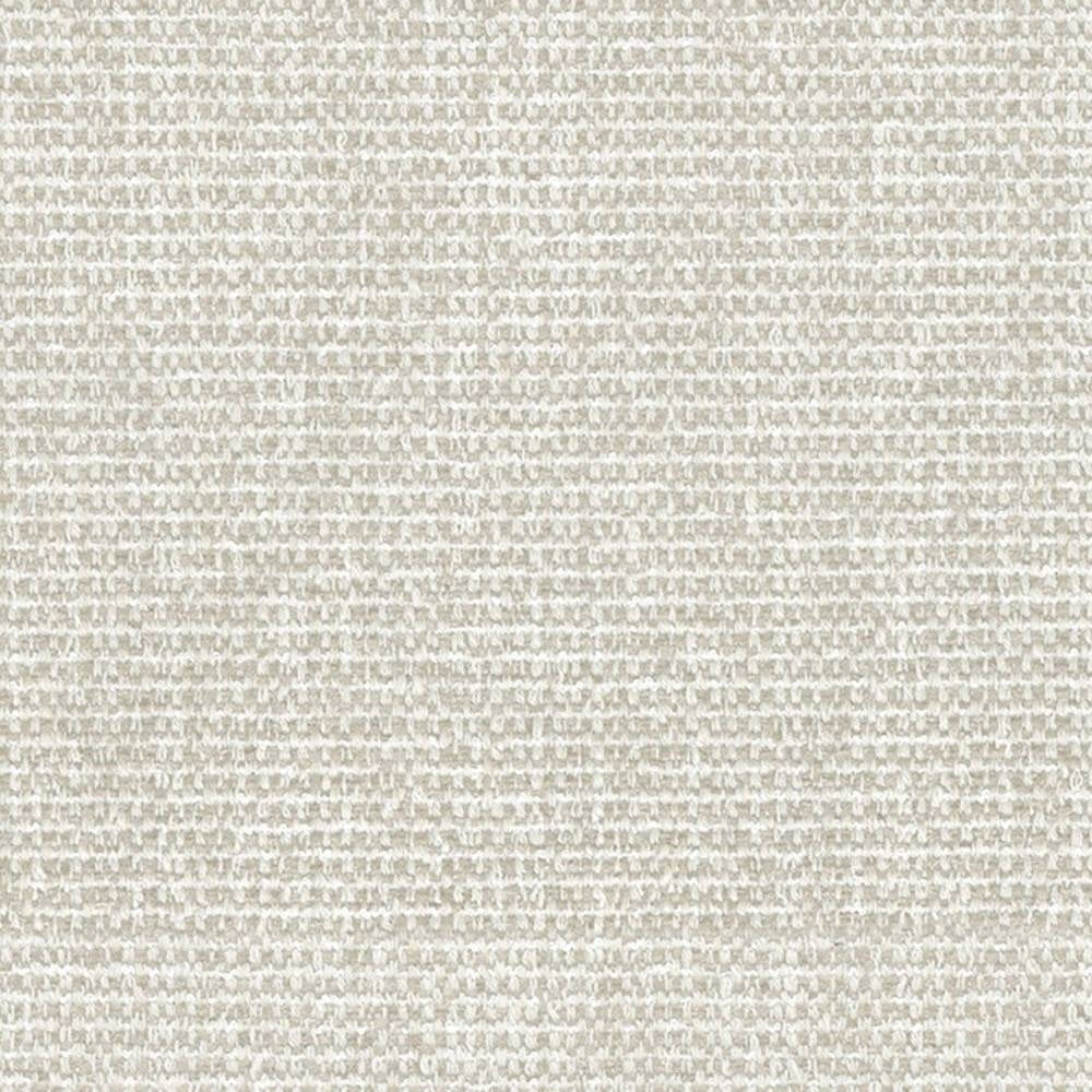 Close-up of light cream-beige woven upholstery fabric showing a subtle textured weave; 75% polyester, 5% linen and 20% viscose blend ideal for contemporary sofas and office seating.