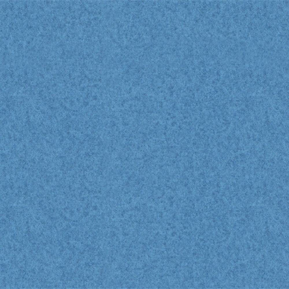 Close-up of a blue mottled upholstery fabric swatch in 100% polyester, showing a soft, fine textured surface suitable for sofa and office upholstery.