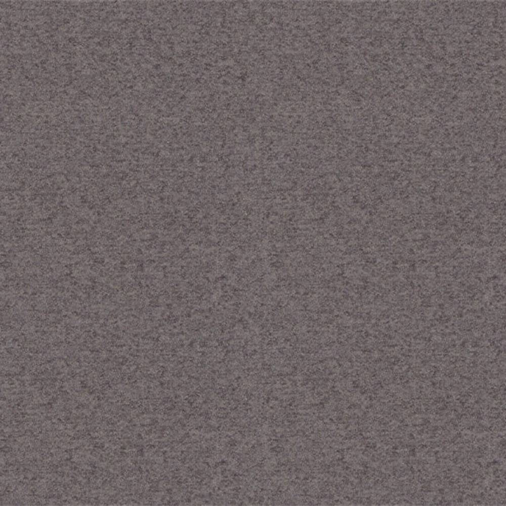 Close-up of a solid muted mauve-gray 100% polyester upholstery fabric swatch showing a fine, heathered texture, suitable for sofas and office seating.