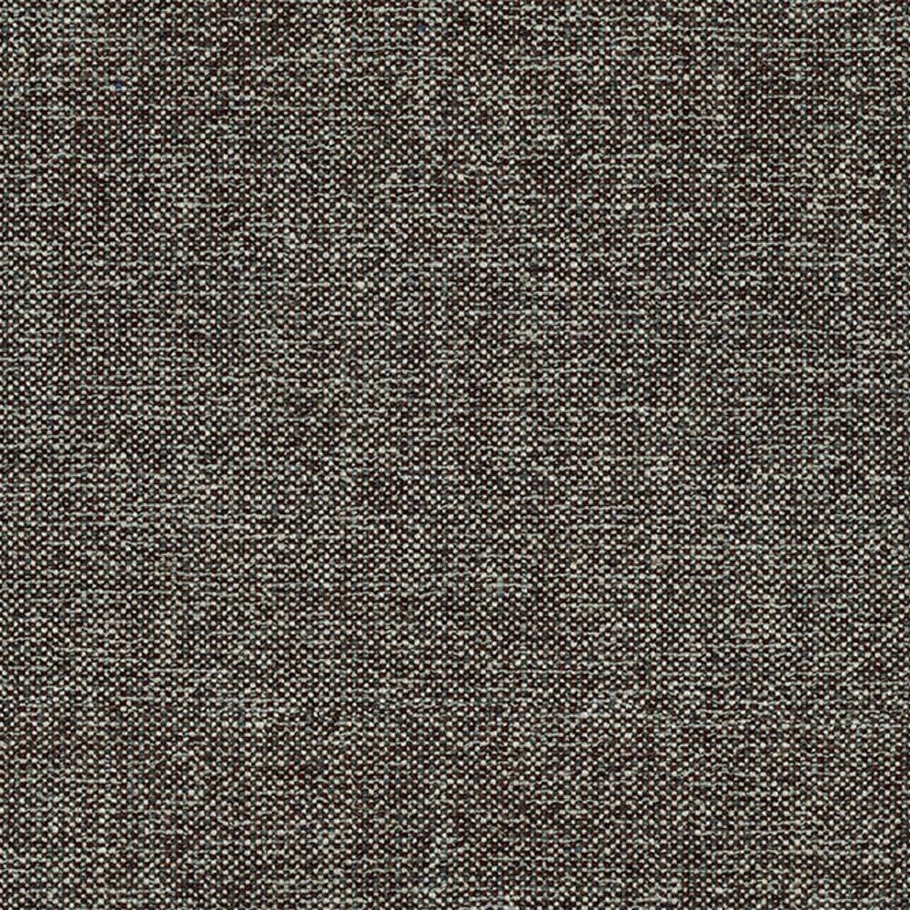 Close-up of neutral brown-gray linen-blend upholstery fabric with a tight, speckled woven texture; 38% polyester, 50% viscose, 12% linen, ideal for contemporary sofas.