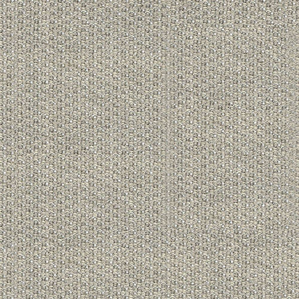 Close-up of cream 100% polyester upholstery fabric with a tight, pebble-like woven texture, shown for sofa use and suited to contemporary neutral interiors.