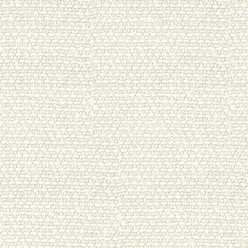 Close-up of cream white boucle upholstery fabric showing a tight, looped texture, 100% polyester performance fabric suitable for contemporary sofas.