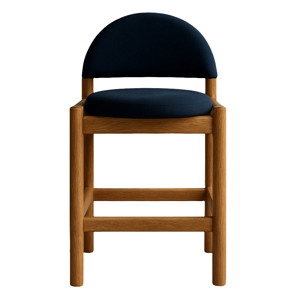 Harvey Bar Stool Oak & Chenille