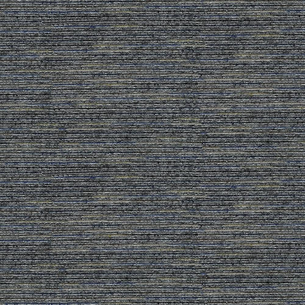Close-up of gray heathered upholstery fabric showing subtle blue-gray tones and fine horizontal slub texture, a viscose–polyester blend suitable for contemporary sofa upholstery.