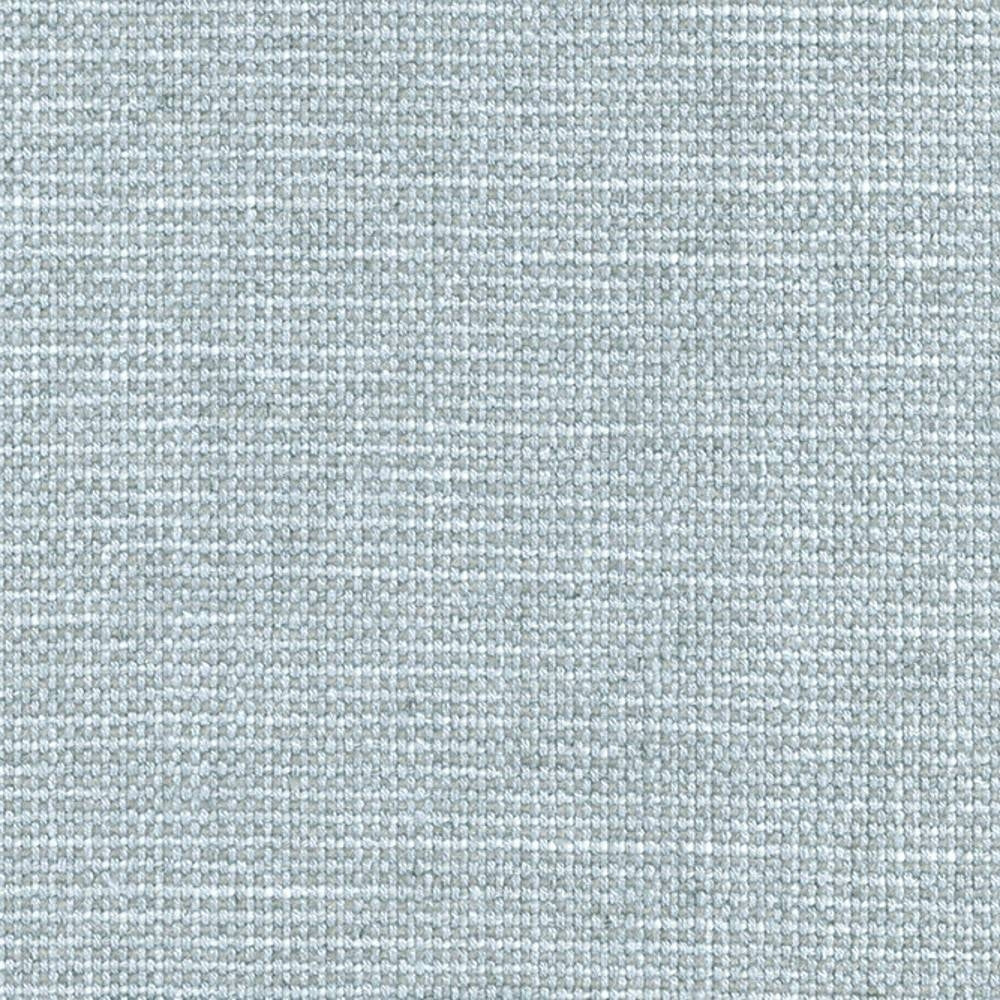 Close-up of a pale neutral woven upholstery fabric for sofas, showing a small-scale basketweave texture in a light ivory-gray tone, made from a blend of wool, linen, viscose, acrylic and polyester.