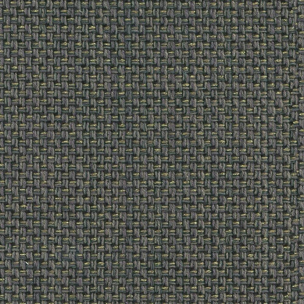 Close-up of neutral woven upholstery fabric in beige-gray tones, a textured basket weave made of 25% linen, 50% viscose and 25% polyester, ideal for contemporary indoor sofa upholstery.