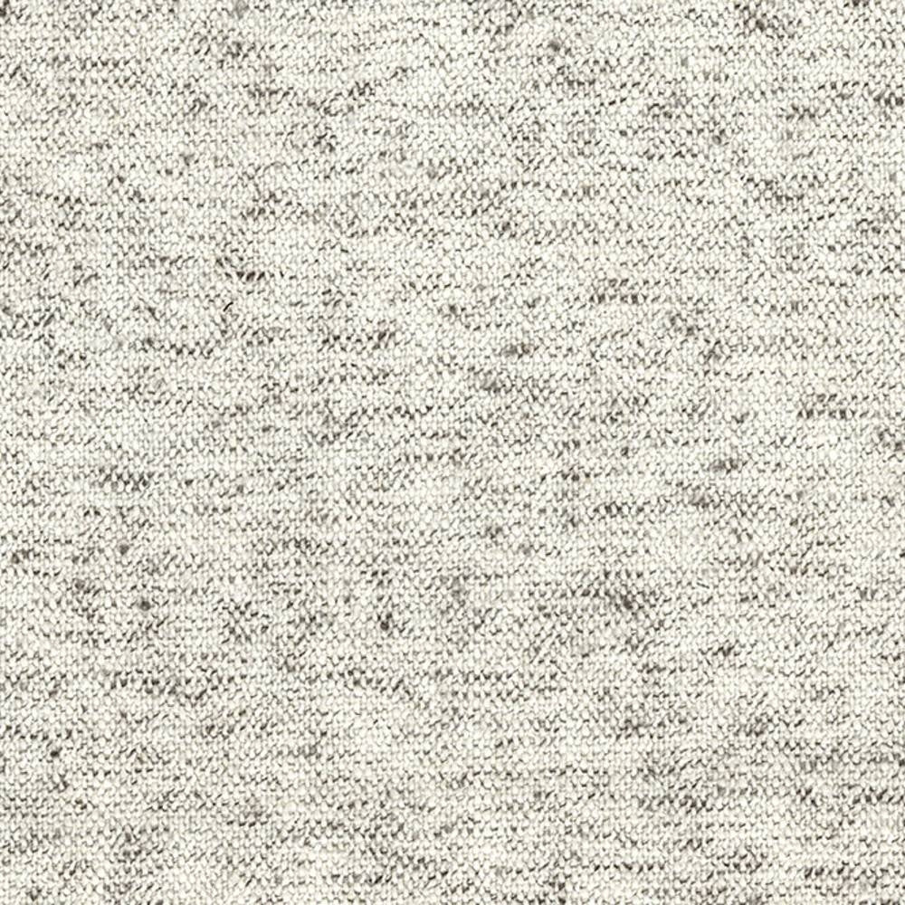Close-up of neutral beige woven upholstery fabric with a subtle speckled texture; 5% linen, 10% rayon, 35% acrylic and 50% polyester blend suitable for sofas.